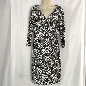 Lauren Ralph Lauren Sunburst Overlap Dress